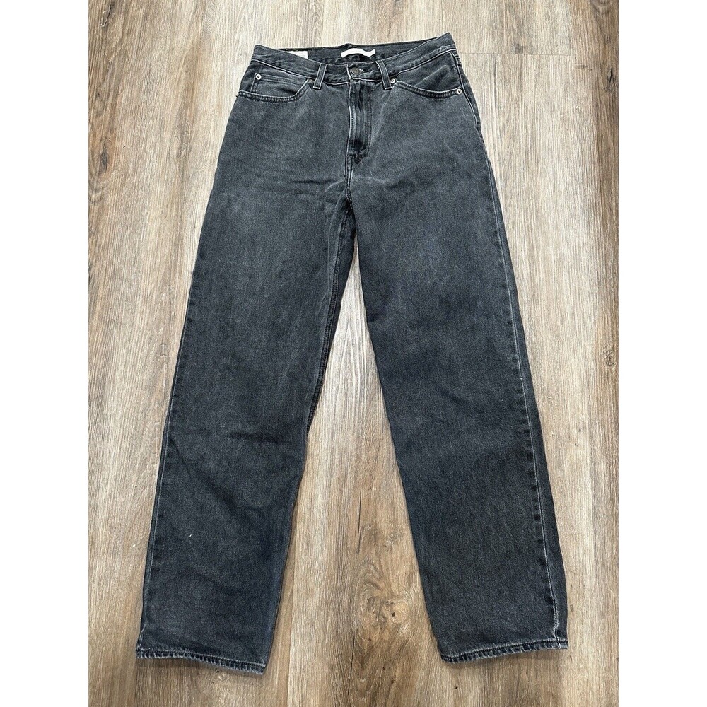 Levi’s Premium Dad Jeans Women’s Washed Black High Rise Baggy Size 27